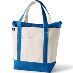Medium 5 Pocket Zip Top Canvas Tote Bag