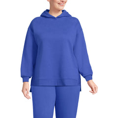 Women's Plus Size Long Sleeve Serious Sweats Hooded Tunic Sweatshirt
