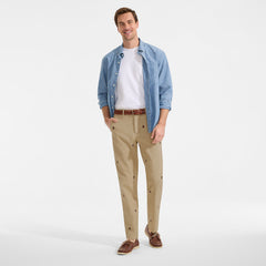 Men's Knockabout Embroidered Comfort Waist Classic Fit Chino Pant