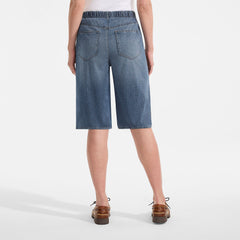 Women's Starfish High Rise Knit Denim 12" Bermuda Shorts
