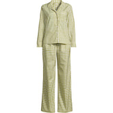 Women's Cotton Poplin 2 Piece Pajama Set - Long Sleeve Top and Pants