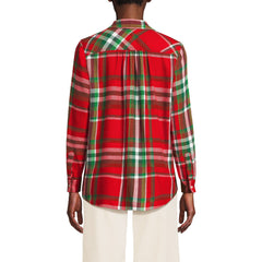 Petite Flannel Boyfriend Long Sleeve Shirt