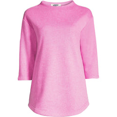 Women's Serious Sweats 3/4 Sleeve Funnel Neck Top