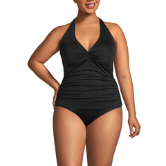 Women's Plus Size Twist Halter Tankini Top