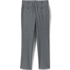 School Uniform Men Big Washable Wool Tailored Plain Front Trousers