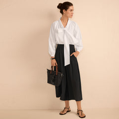 Women's Tall Creaseless High Rise Palazzo Crop Pants