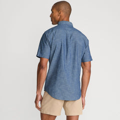 Men's Short Sleeve Button Down Chambray Shirt