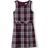 Girls Top of Knee Plaid Jumper