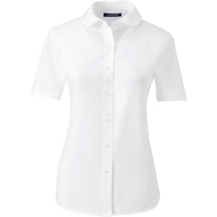 School Uniform Women's Short Sleeve Peter Pan Collar Broadcloth Shirt