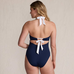 Women's Halter Cut Out High Leg One Piece Swimsuit