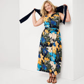 Women's Cotton Modal Sleeveless Tie Waist Maxi Dress