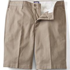 Men's Big and Tall No Iron 9" Comfort Waist Plain Front Chino Short
