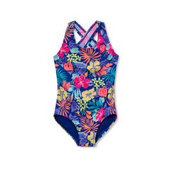 Girls Plus Chlorine Resistant One Piece Swimsuit