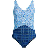Women's Plus Size SlenderSuit Wrap One Piece Swimsuit