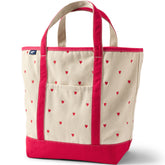 Large Embroidered 5 Pocket Open Top Canvas Tote Bag