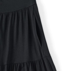 Women's Plus Size Cotton Modal Twist Front Tiered Maxi Dress