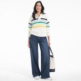 Women's Soft Denim High Rise Pleated Wide Leg Trousers