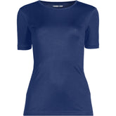 Women's Plus Size Silk Interlock Short Sleeve Crewneck Long Underwear Thermal Baselayer Top