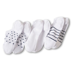 Women's Cotton Patterned No Show Socks 3 Pack