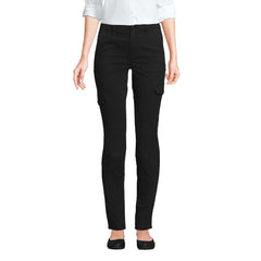 Women's Petite Mid Rise Slim Cargo Chino Pants