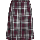 Women's Top of the Knee Plaid Box Pleat Skirt
