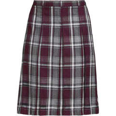 Women's Top of the Knee Plaid Box Pleat Skirt