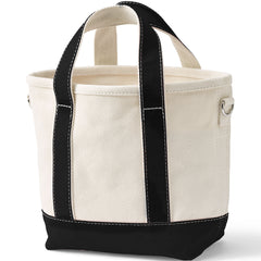 Small 3 Pocket Open Top Canvas Tote Bag