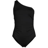 Women's Shirred One Shoulder One Piece Swimsuit
