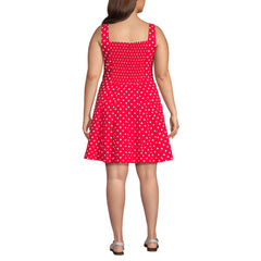 Women's Plus Size Princess Seam Poplin Above the Knee Dress