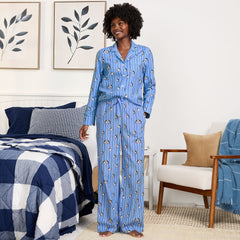 Women's Tall Flannel Wide Leg Sleep Pants