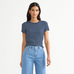 Women's Drapey Rib Fitted Short Sleeve T-Shirt