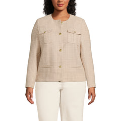 Women's Plus Size Tweed Jacket