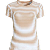 Women's Plus Size Short Sleeve Crew Neck Micro Rib Mini Tee