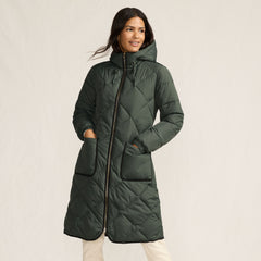 Women's FeatherFree Insulated Diamond Quilted Maxi Coat