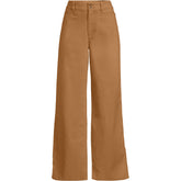 Women's Plus Size Stretch Canvas High Rise Wide Leg Pants