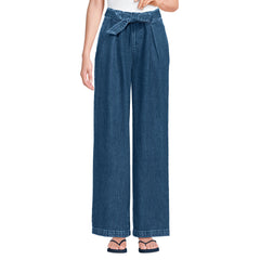 Women's Tall High Ridge Twill Pull On Pleated Wide Leg Pants