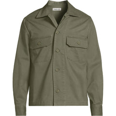 Men's Herringbone Utility Shirt Jacket
