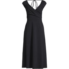 Women's Cotton Modal Off the Shoulder Wrap Midi Dress