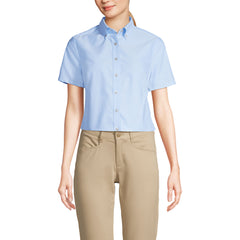 School Uniform Women's Short Sleeve Oxford Dress Shirt