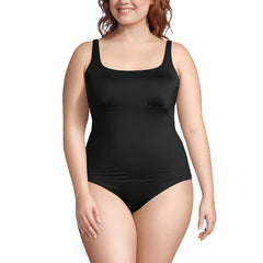 Women's Plus Size DDD-Cup Square Neck Underwire Tankini Swimsuit Top