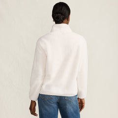 Women's Petite Half Zip Cozy Sherpa Fleece Pullover