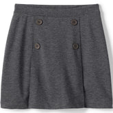 Girls Ponte Button Front Skort Above the Knee