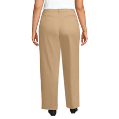 Women's Plus Size Chino High Rise Rail Straight Leg Pants