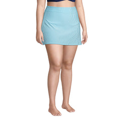 Women's Plus Size Chlorine Resistant Swim Skirt Swim Bottoms Seersucker