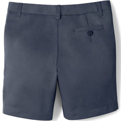 School Uniform Girls Slim Plain Front Blend Chino Shorts