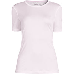 Women's Petite Silk Interlock Short Sleeve Crewneck Long Underwear Thermal Baselayer Top