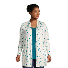 Women's Plus Size Lightweight Jersey Knit Long Cardigan