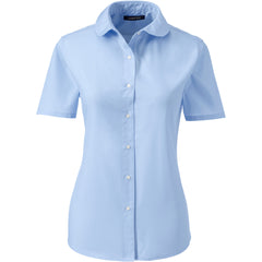 School Uniform Women's Short Sleeve Peter Pan Collar Broadcloth Shirt