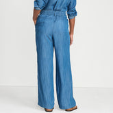 Women's High Rise TENCEL TM Fiber Pleated Wide Leg Pants