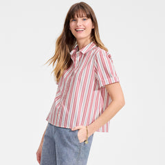 Women's Poplin Button Front Shirt